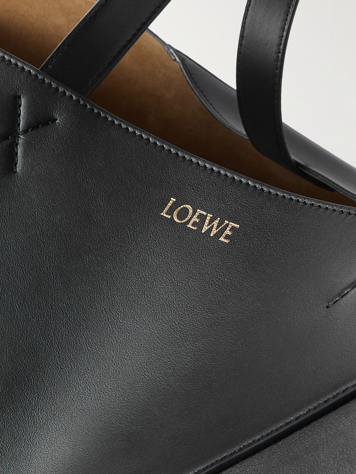 Shop Loewe Puzzle Fold Extra-large Panelled Leather Tote Bag In Black