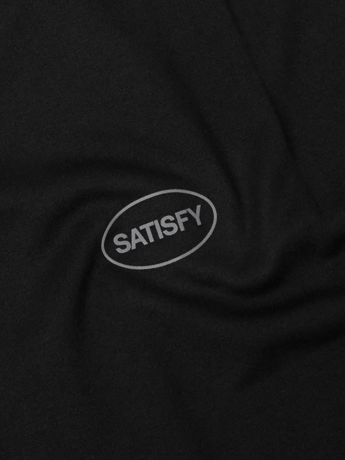 Shop Satisfy Logo-print Recycled-auralite™ Jersey Tank Top In Black