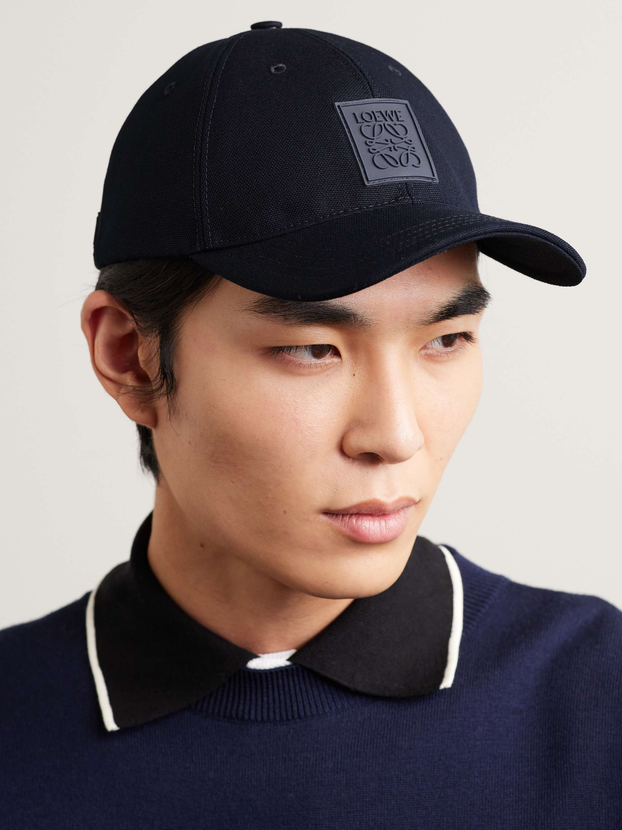 Logo-Appliquéd Cotton-Gabardine and Mesh Baseball Cap