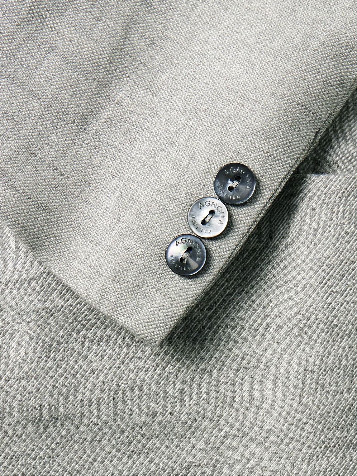 Shop Agnona Linen-twill Suit Jacket In Gray