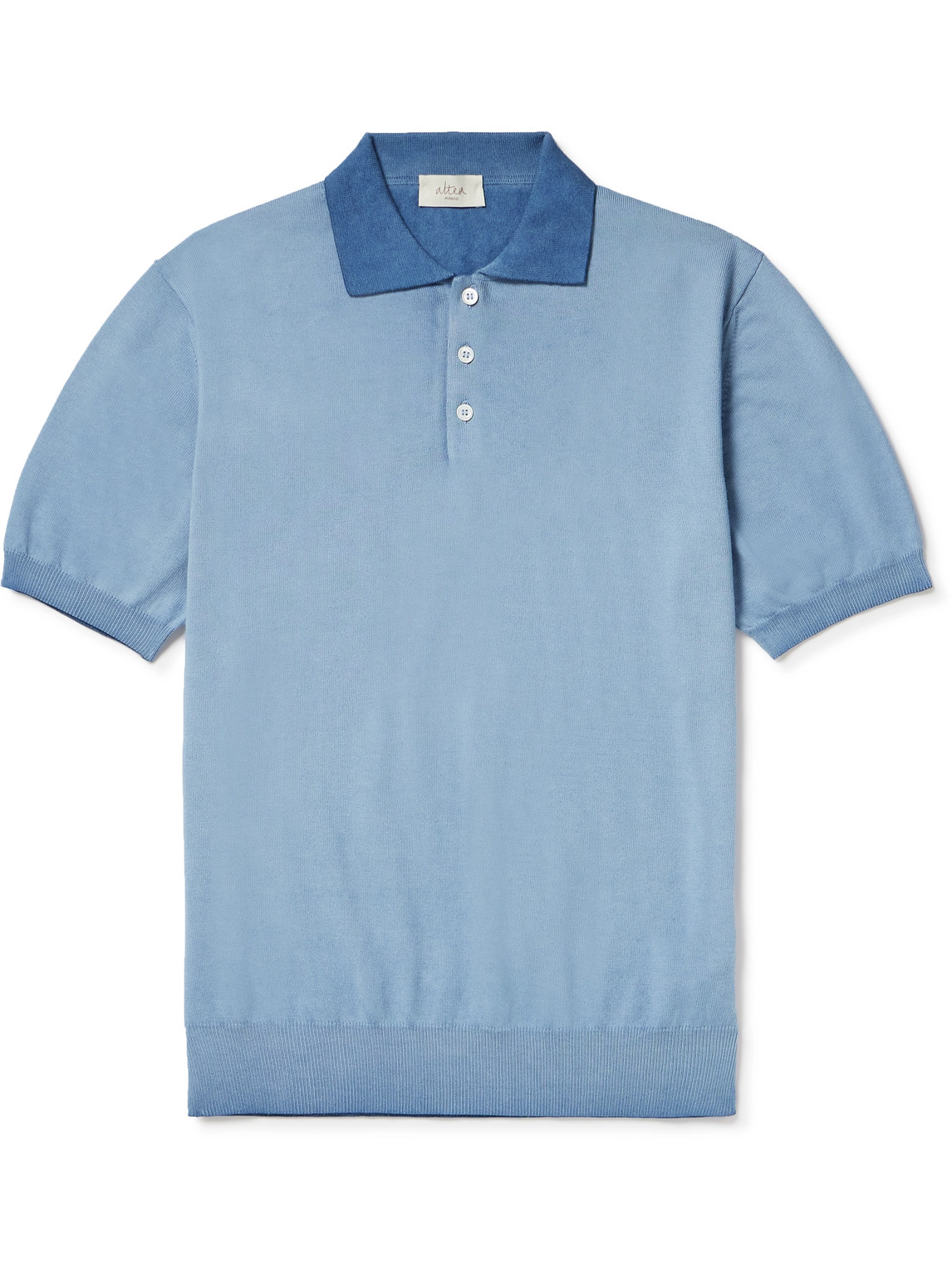 Altea Cotton Polo Shirt In Blue
