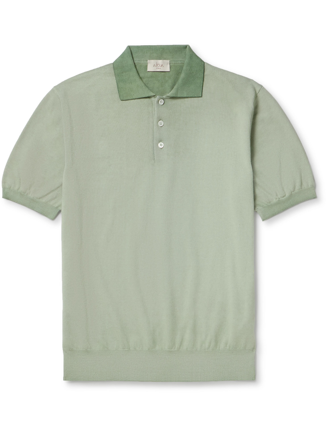 Altea Cotton Polo Shirt In Green