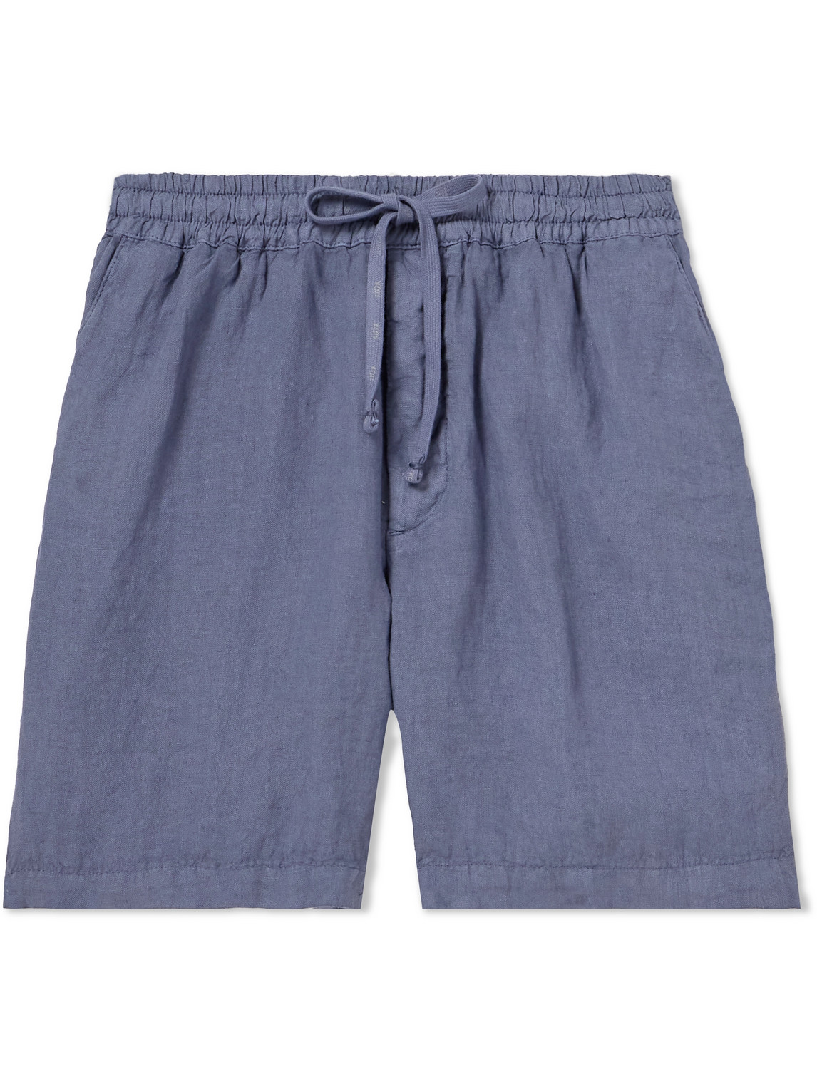 Altea Samuel Linen Drawstring Shorts In Blue