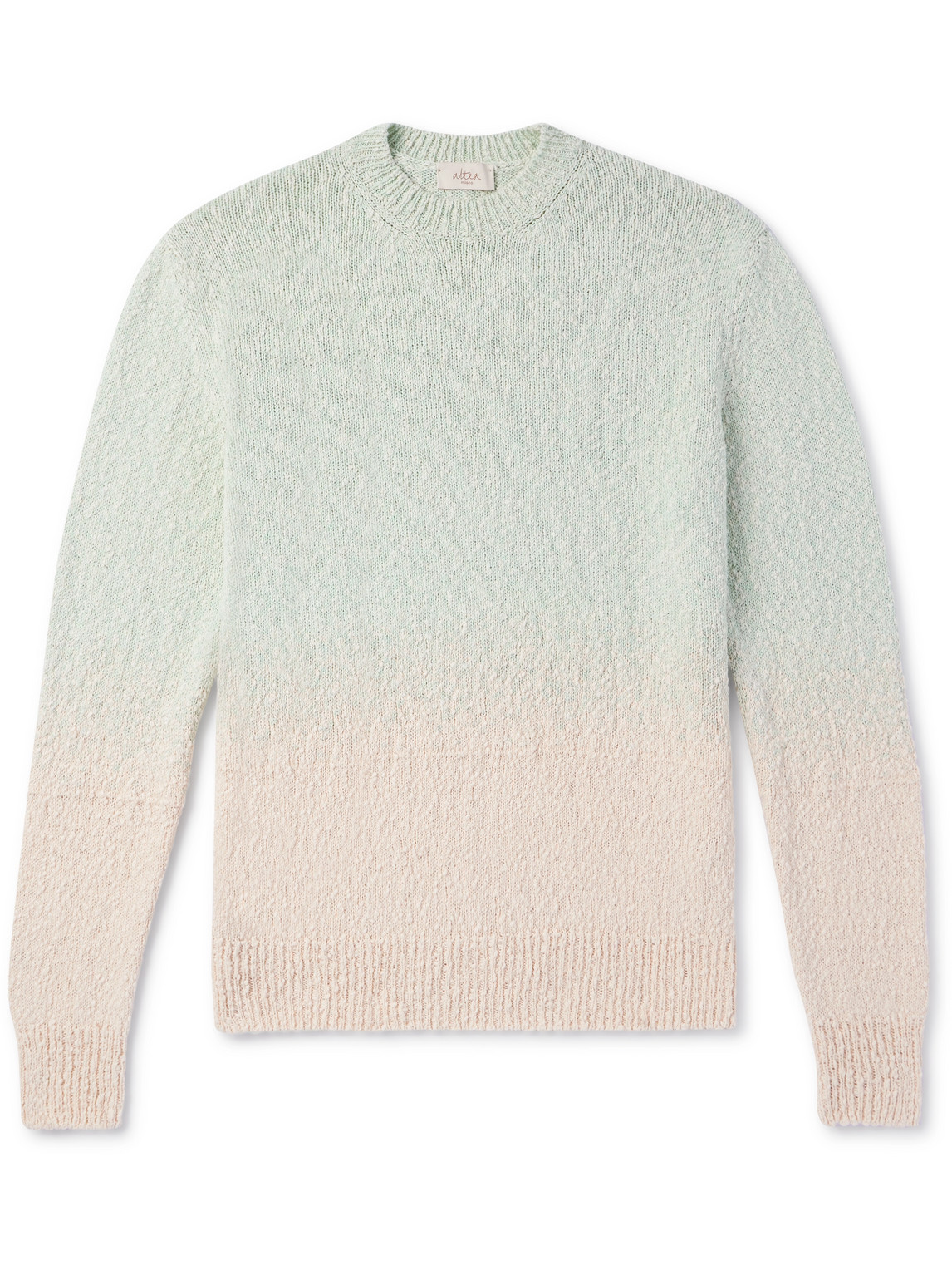Altea Crocheted Cotton Sweater In Green