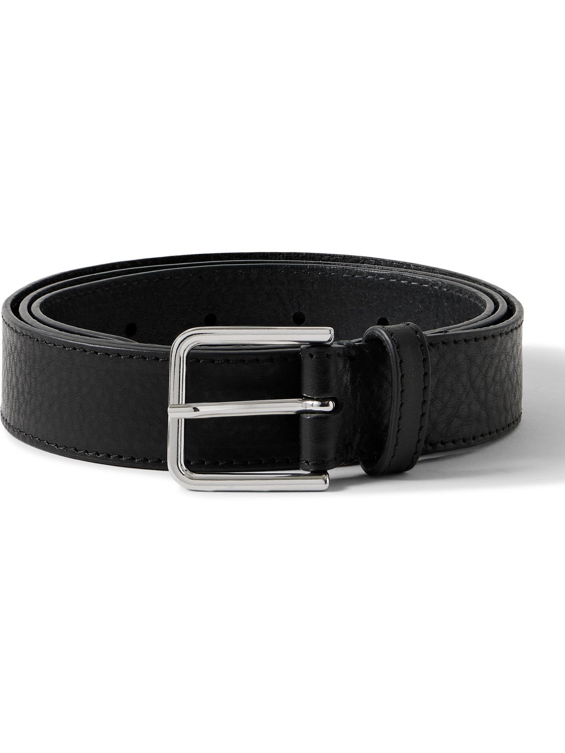 The Frankie Shop 3cm Toni Full-grain Leather Belt In Black