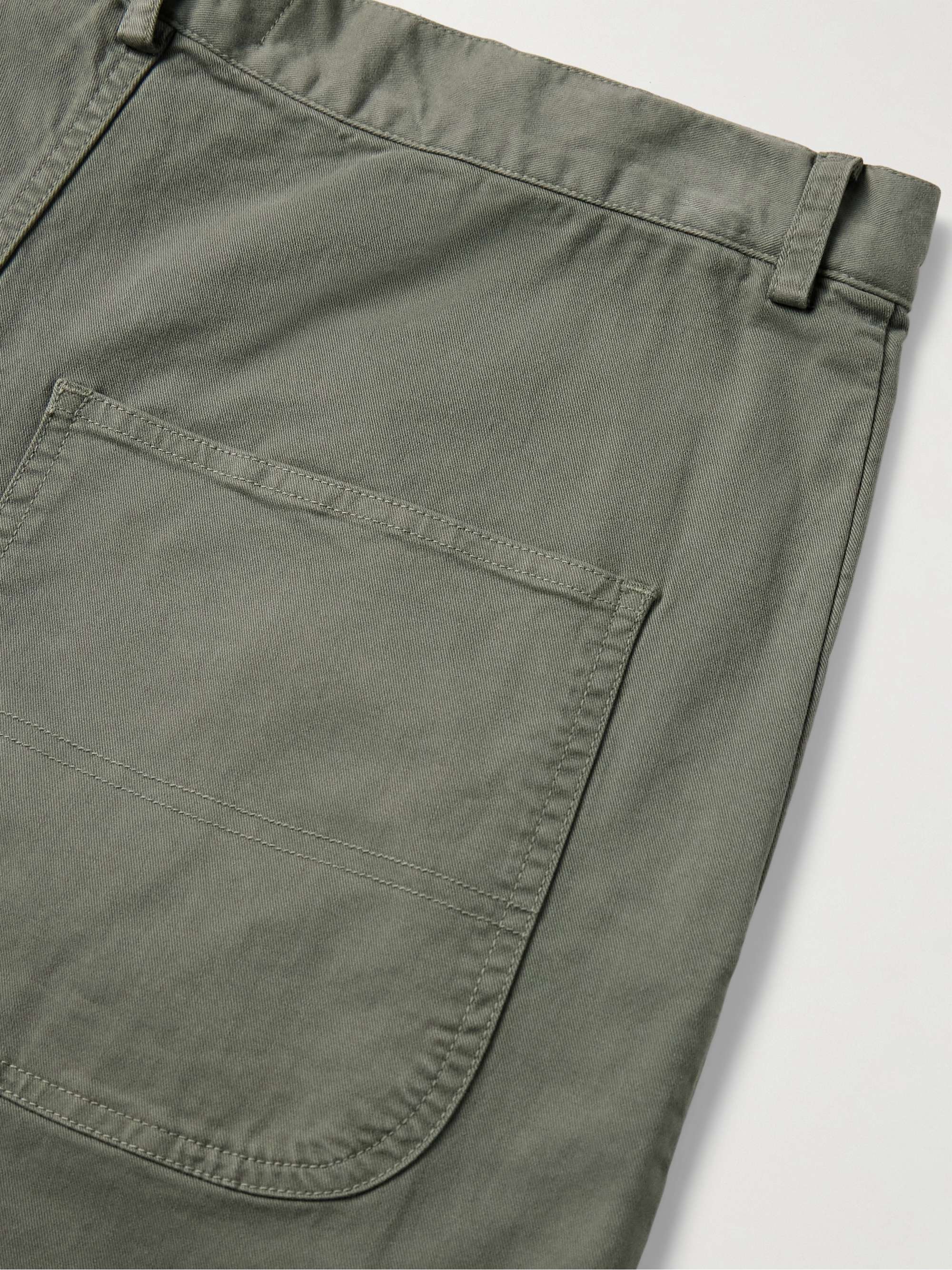 NILI LOTAN Carpenter Straight-Leg Stretch-Cotton Twill Trousers