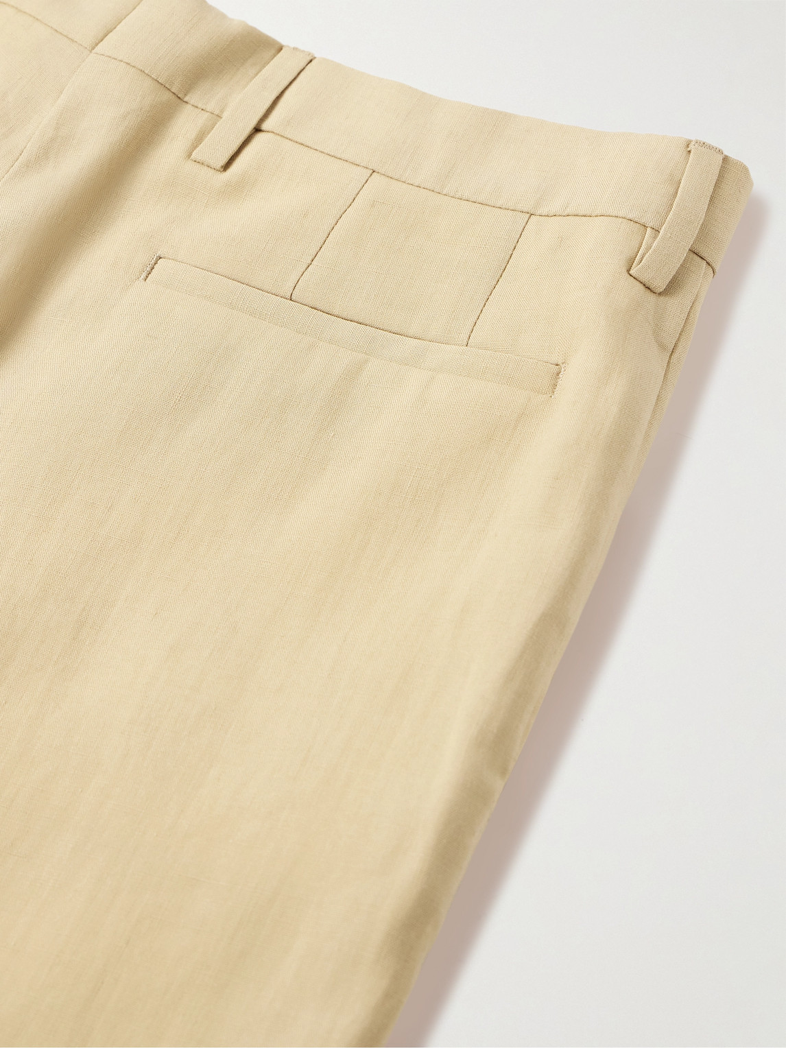 Shop Paul Smith Straight-leg Linen Shorts In Neutrals