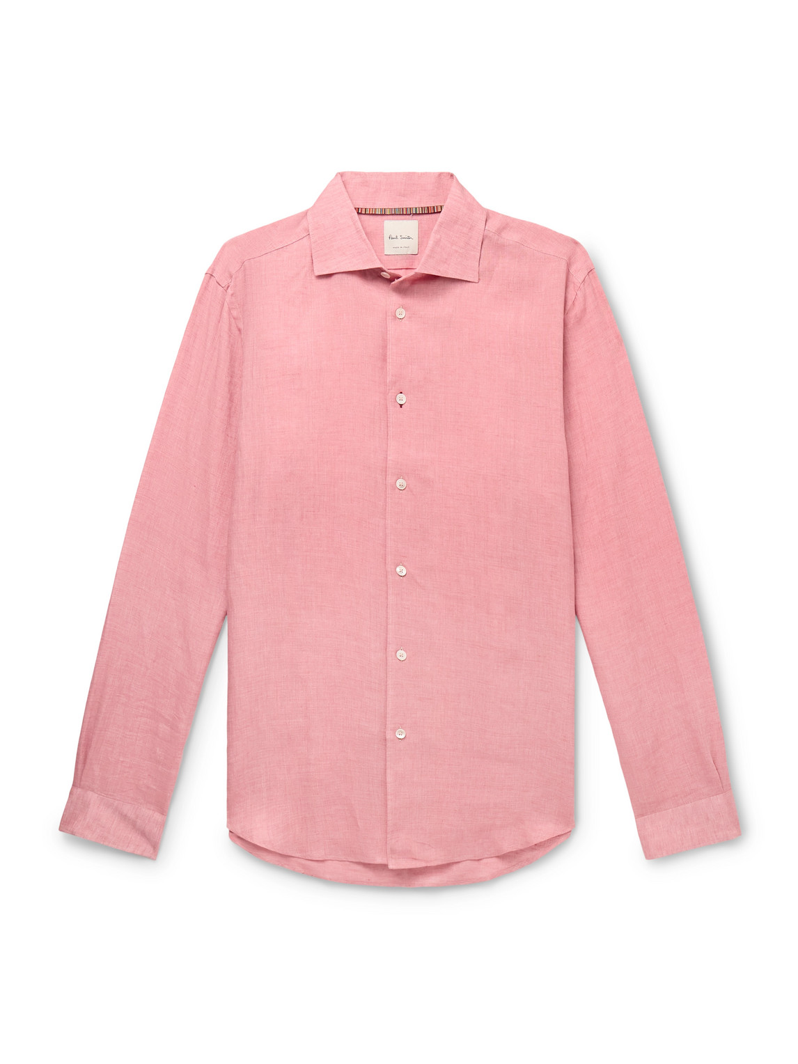 Paul Smith Linen Shirt In Pink