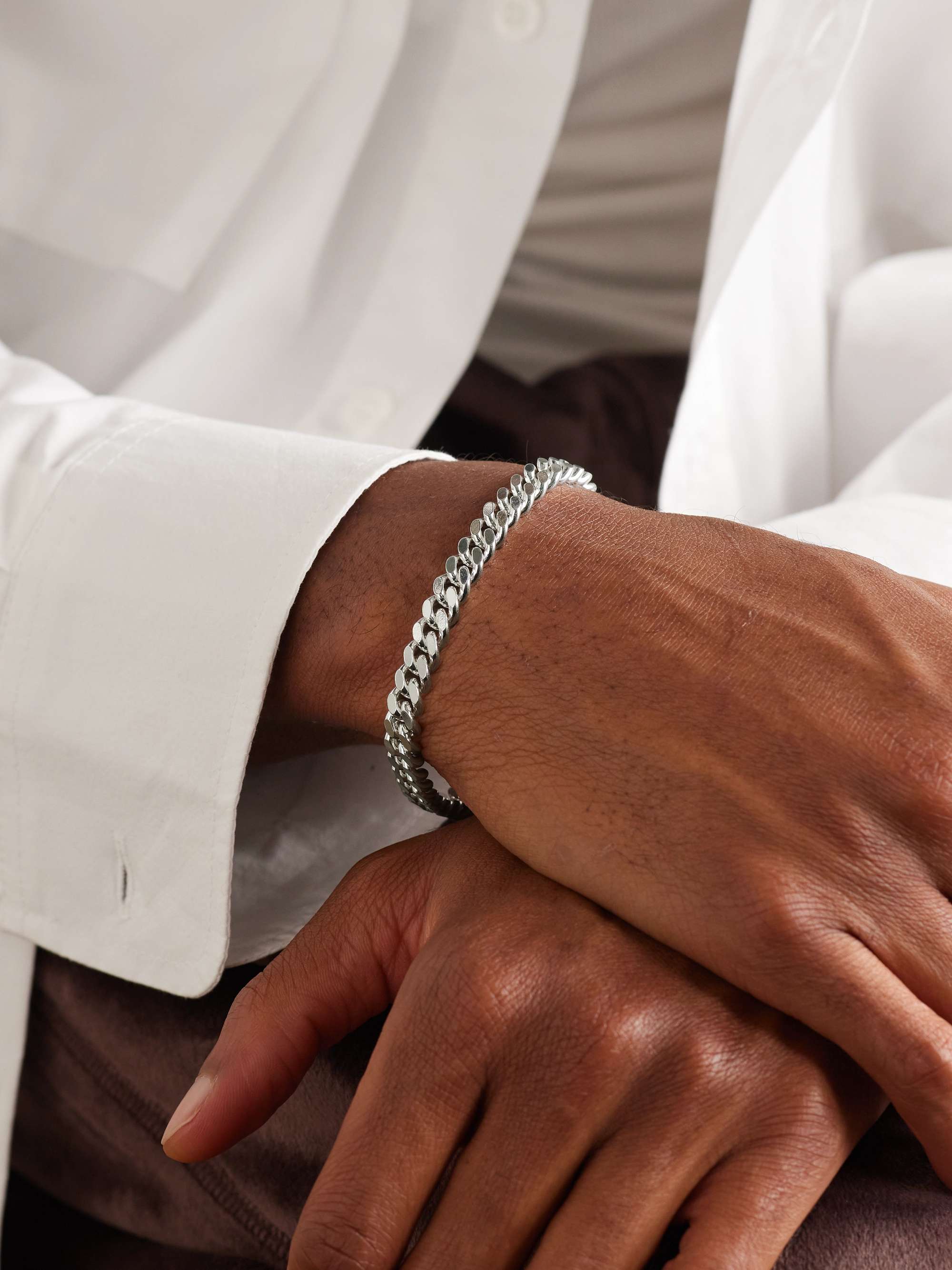 HATTON LABS Silver Chain Bracelet for Men MR PORTER