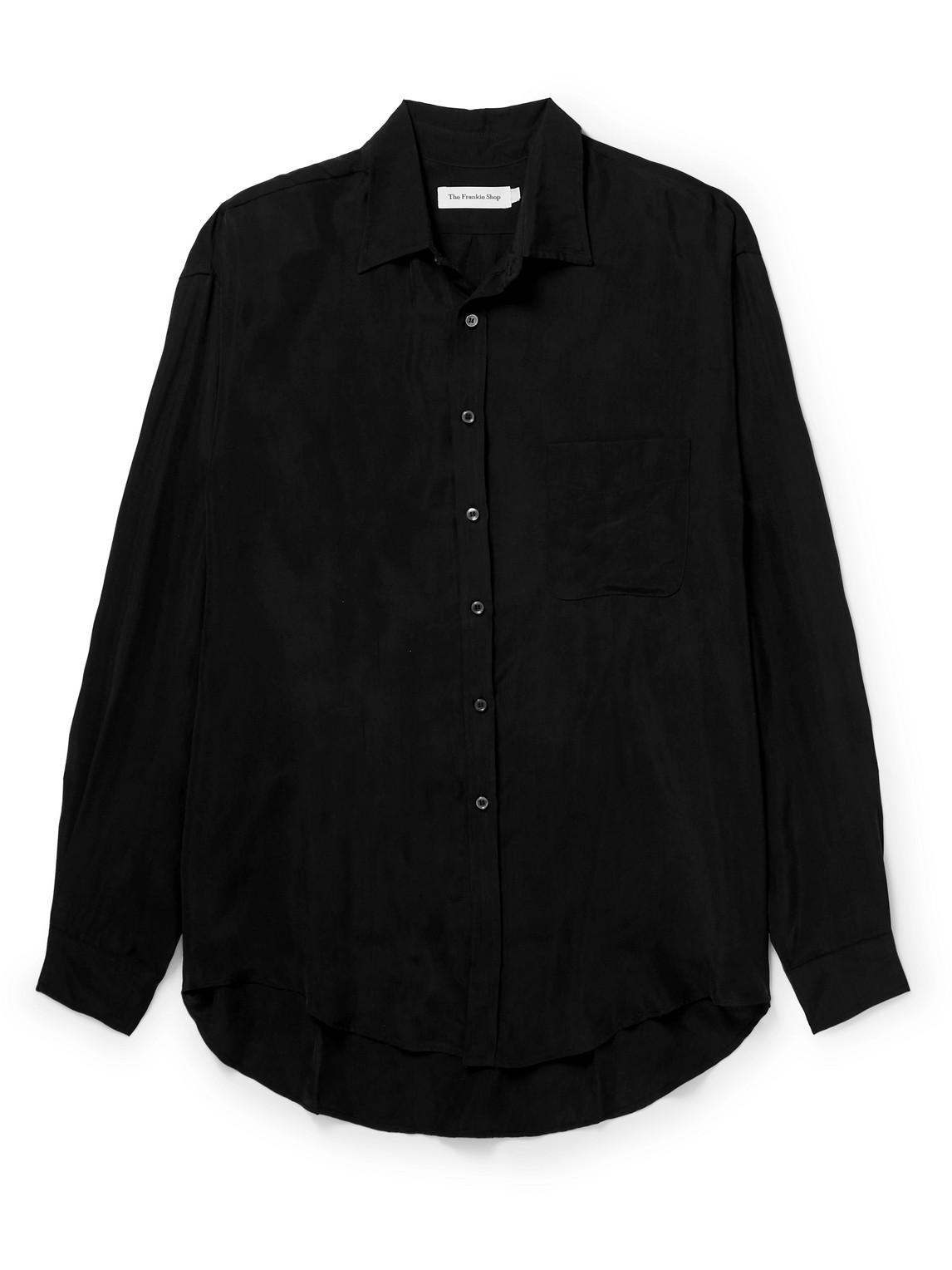 The Frankie Shop Leland Bemberg™ Shirt In Black