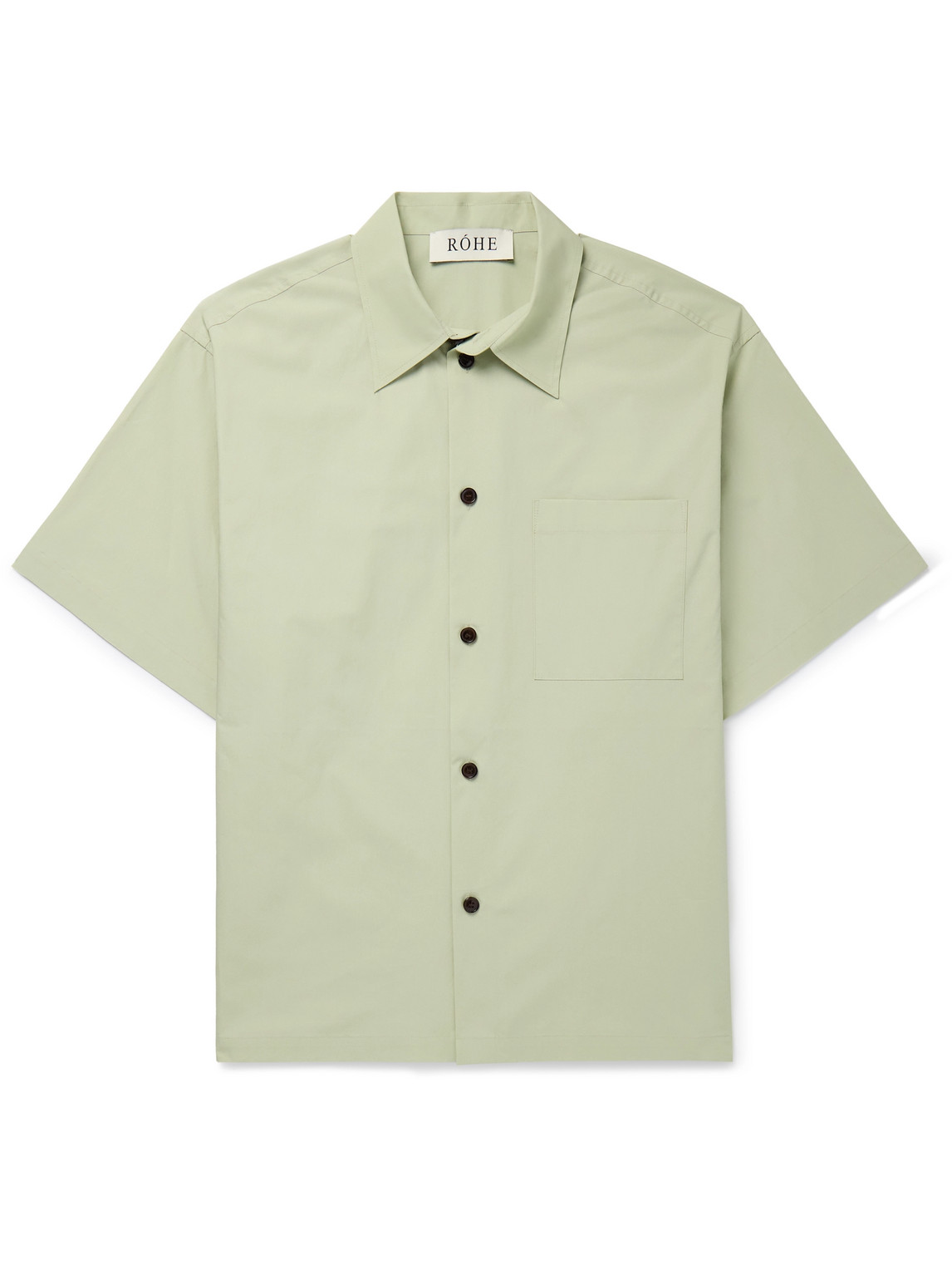 RÓHE - Cotton-Poplin Shirt - Men - Green - IT 52