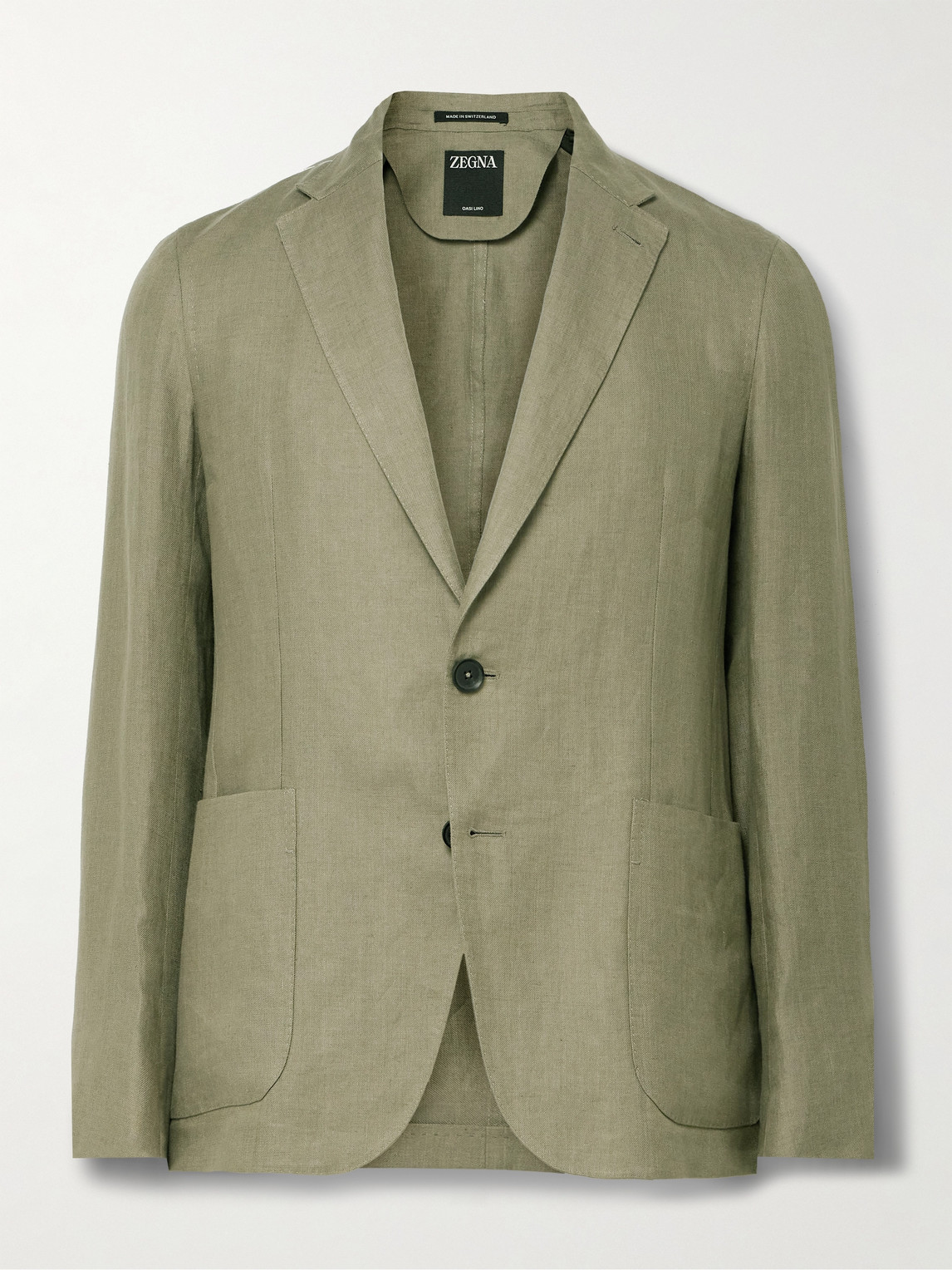 Zegna Slim-Fit Oasi Lino Twill Suit Jacket IT 50