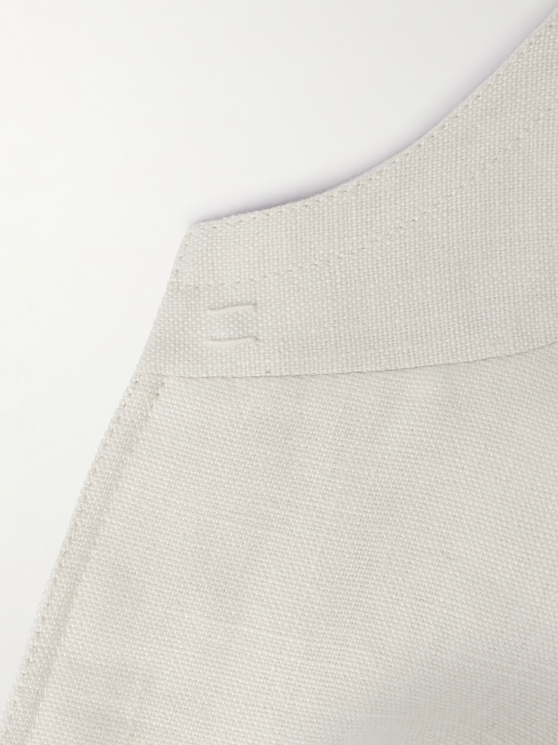 Zegna Mandarin-collar Unstructrured Linen Blazer In Neutrals