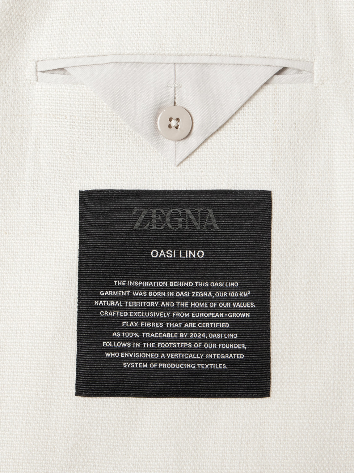 Zegna Mandarin-collar Unstructrured Linen Blazer In Neutrals