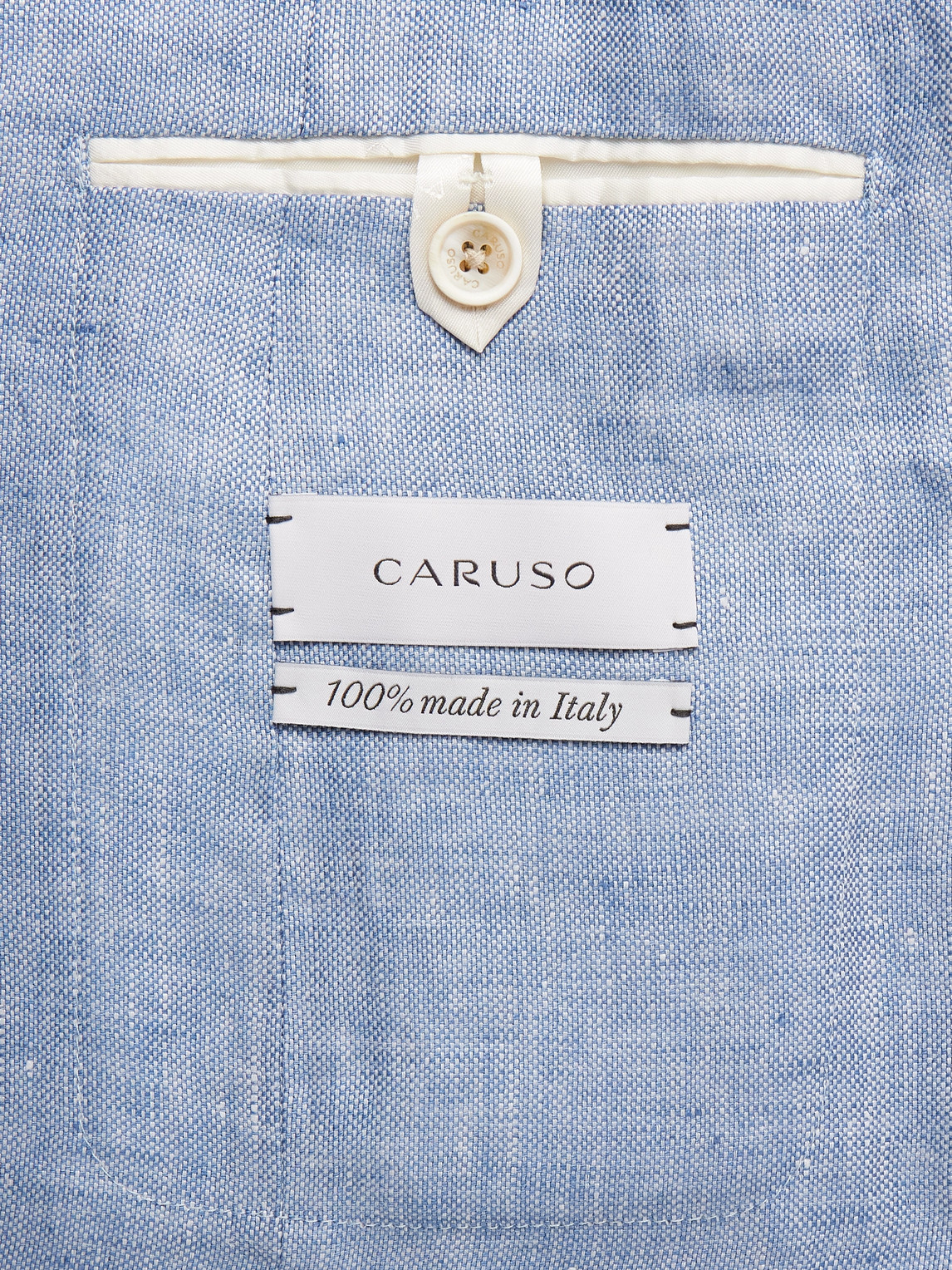 Shop Caruso Linen Blazer In Blue