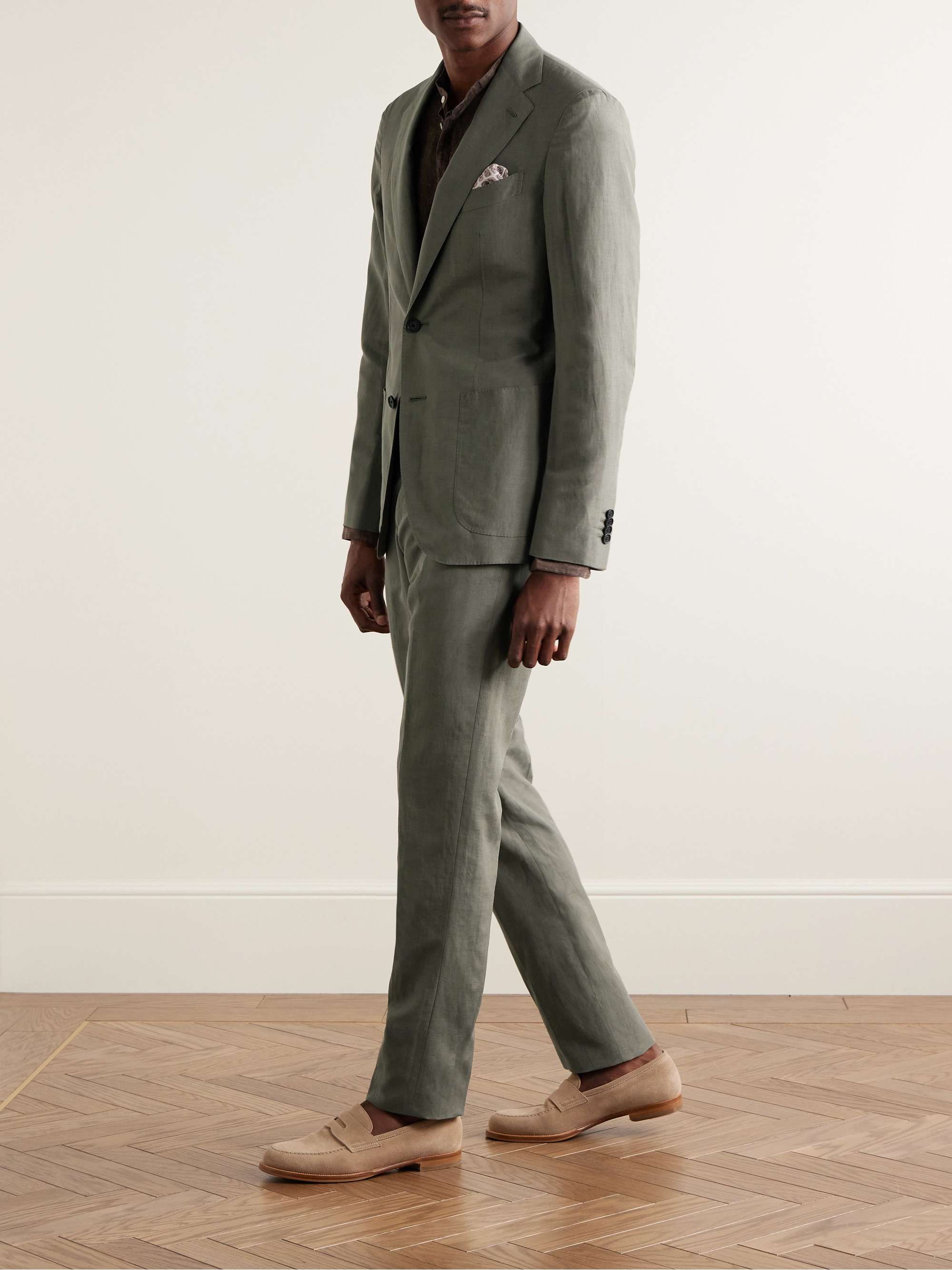 Caruso Aida single-breasted blazer - Green