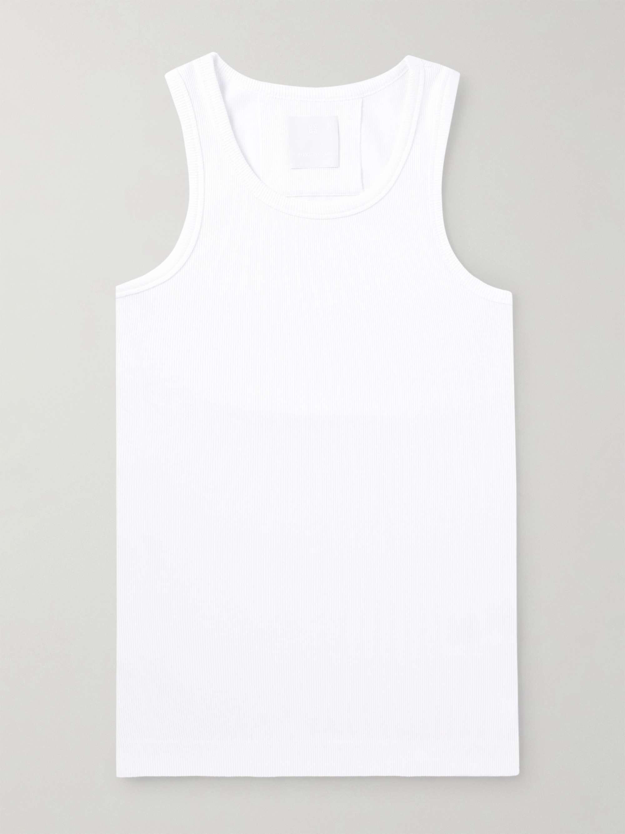 Slim Fit Ribbed Stretch Cotton Tank Top