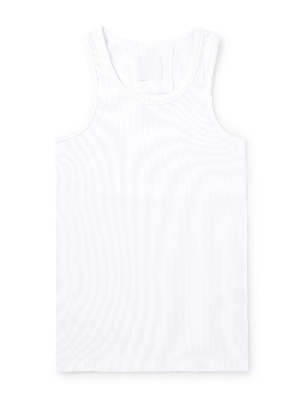 Givenchy Slim-fit Ribbed Stretch-cotton Tank Top In White