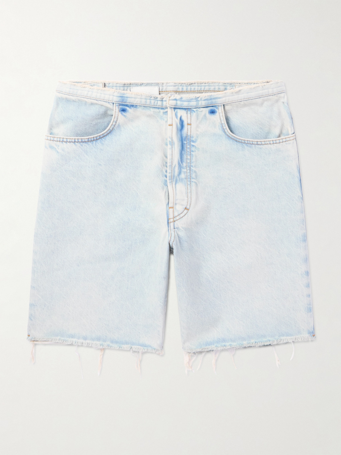 Givenchy – Straight-Leg Distressed Denim Bermuda Shorts