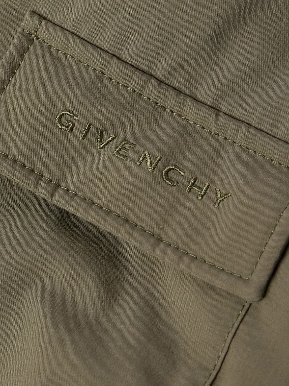 Shop Givenchy Cotton-blend Shell Bomber Jacket In Green