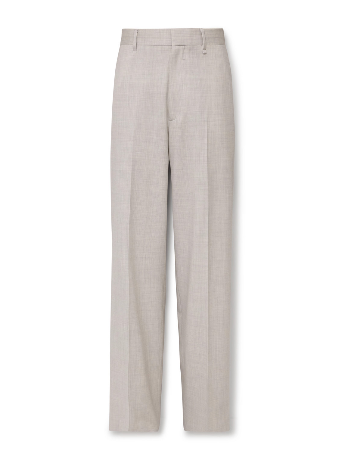 Shop Givenchy Wide-leg Wool Trousers In Gray