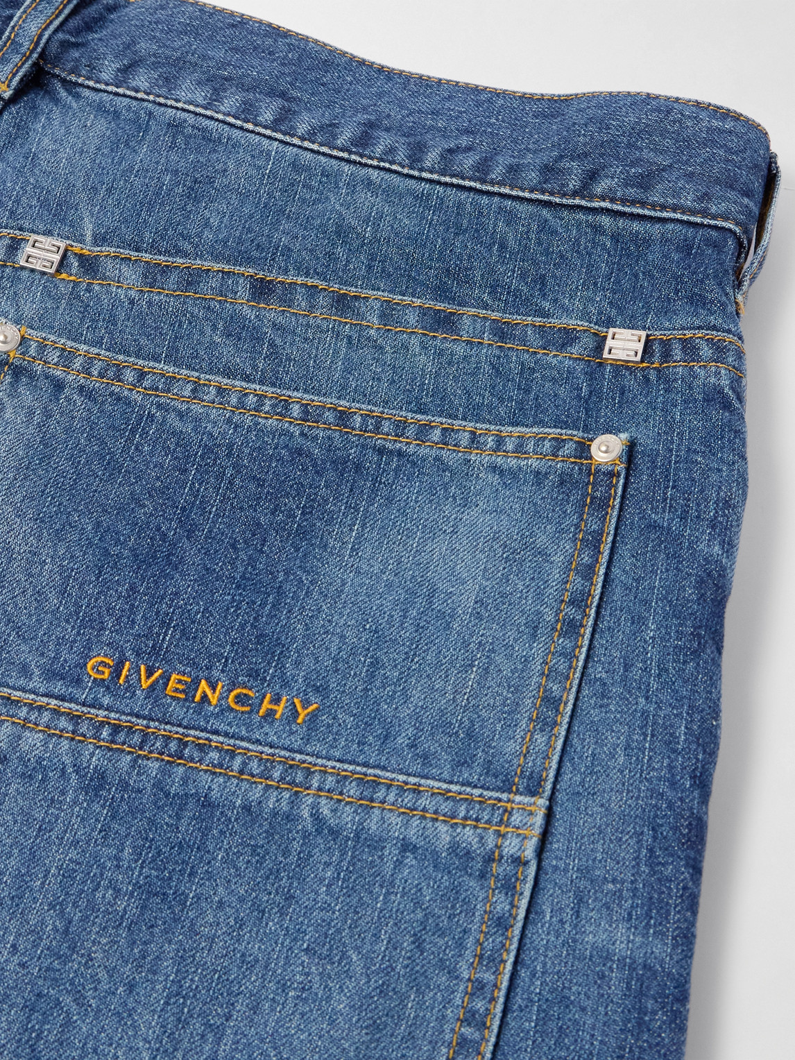 Shop Givenchy Carpenter Straight-leg Jeans In Blue