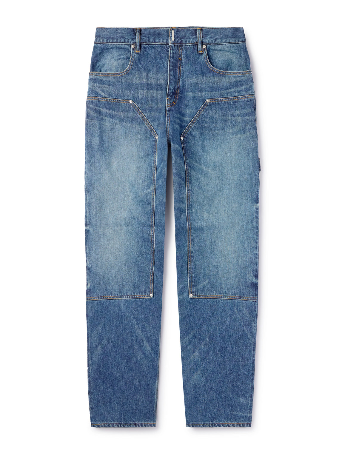 Shop Givenchy Carpenter Straight-leg Jeans In Blue