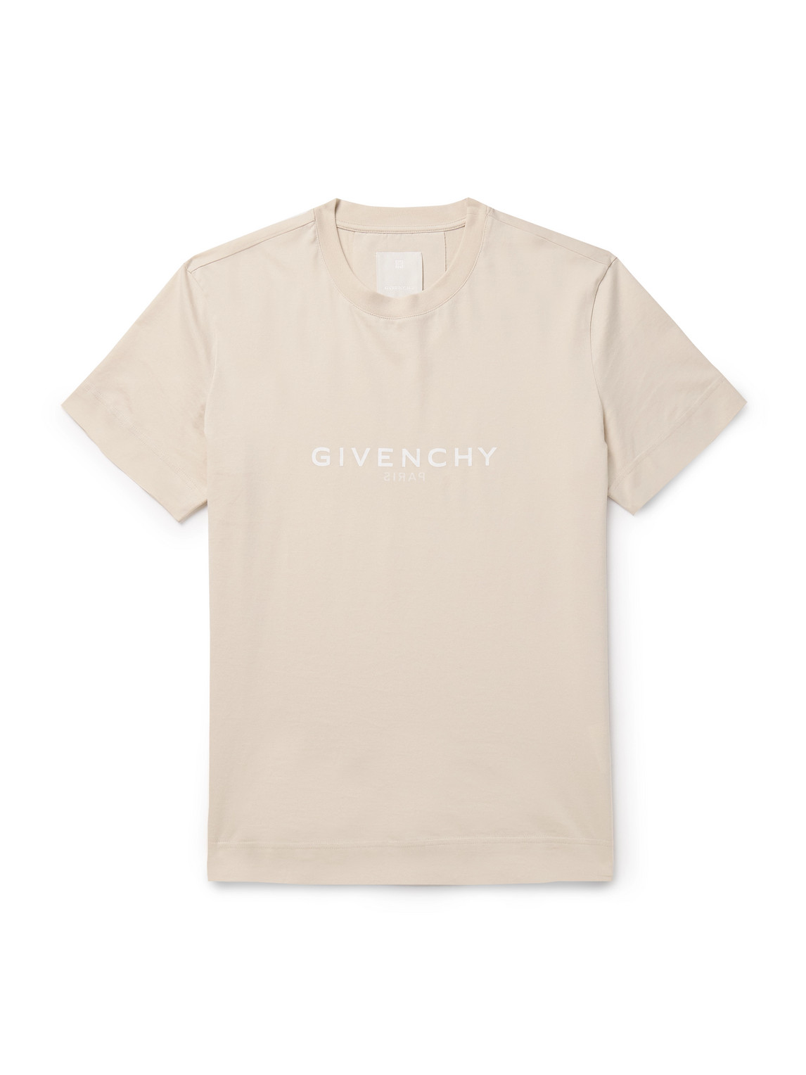Givenchy Archetype Logo-print Cotton-jersey T-shirt In Neutrals