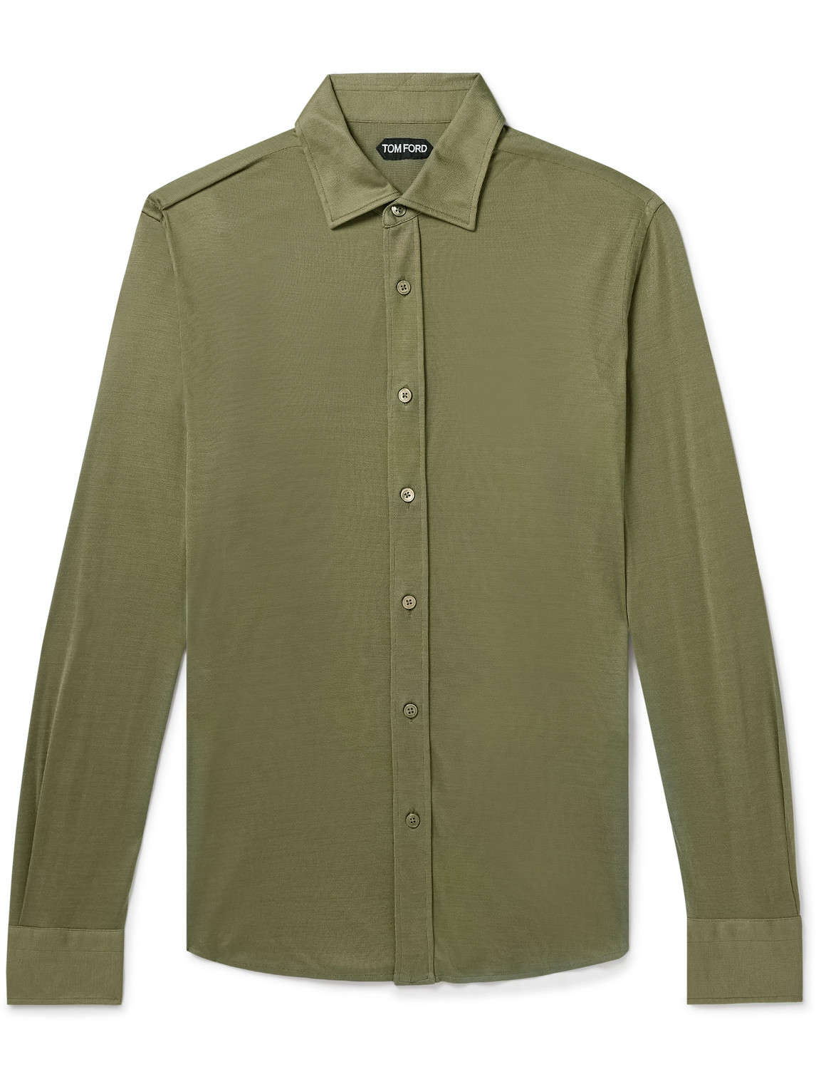 Tom Ford Silk Shirt In Green