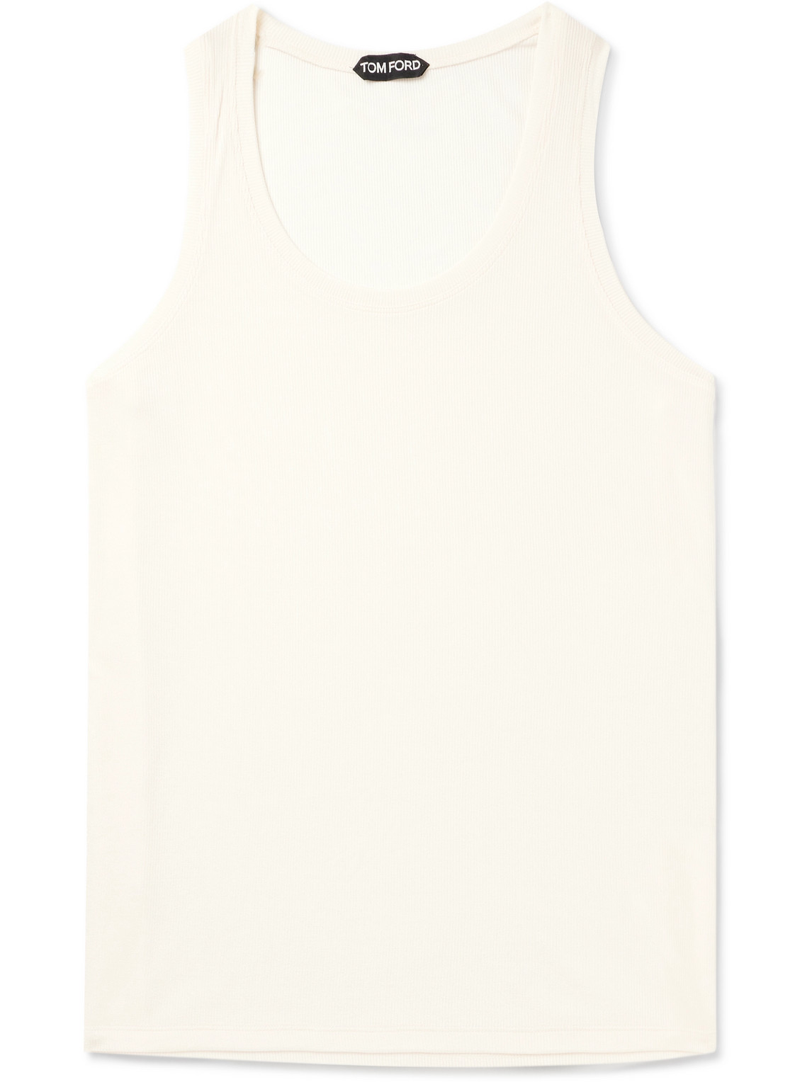 Tom Ford Ribbed-knit Tank Top In Neutrals