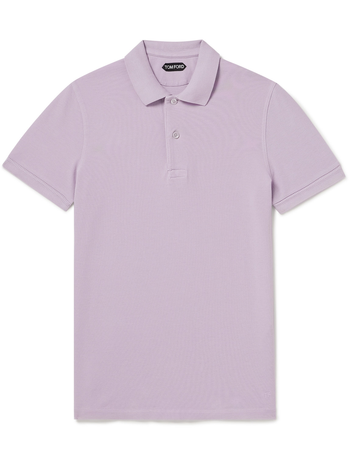 Tom Ford Cotton-piqué Polo Shirt In Purple