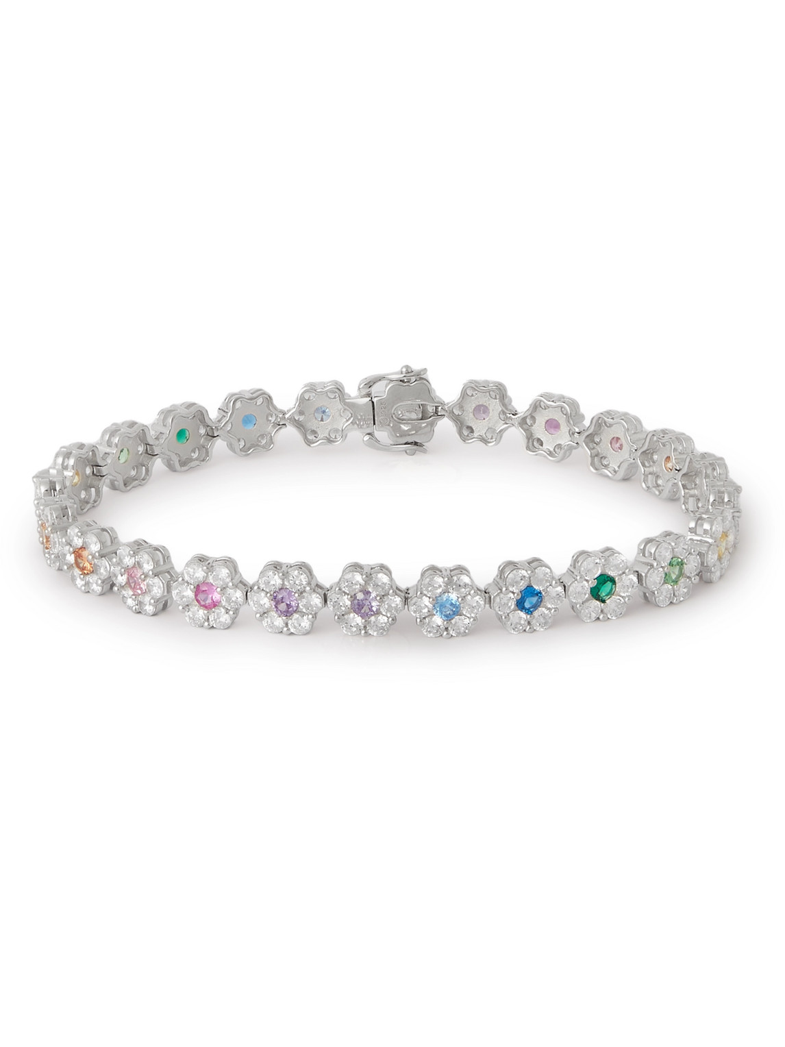 Hatton Labs Daisy Silver Cubic Zirconia Tennis Bracelet | Smart Closet