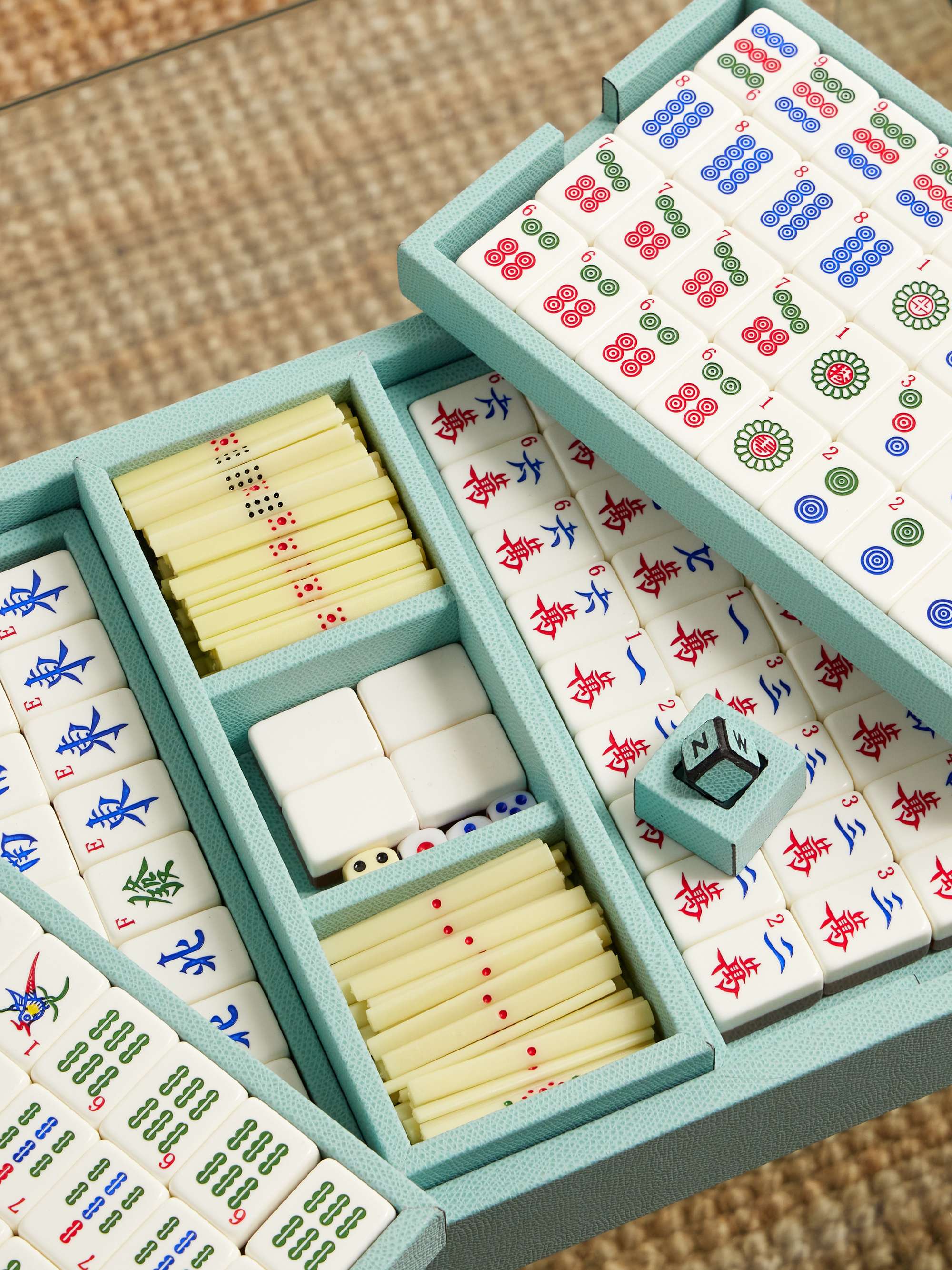 Handcrafted Wooden Mahjong Game