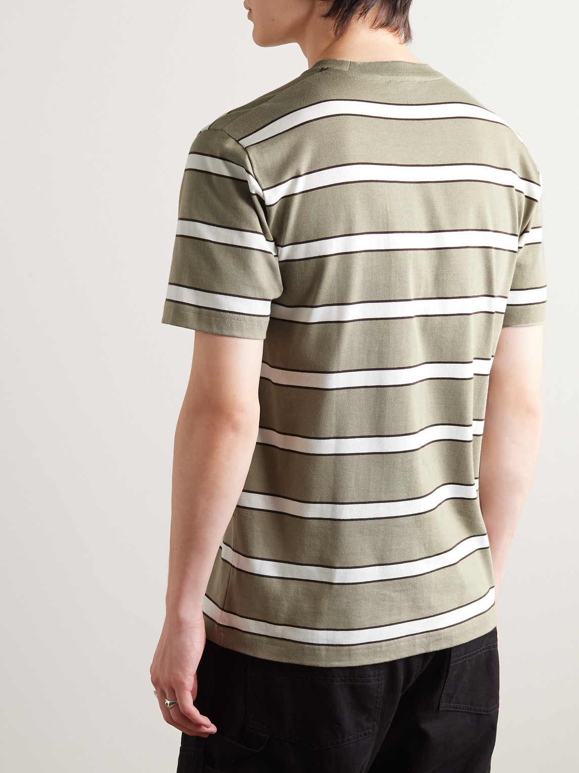 Shop Norse Projects Johannes Striped Organic Cotton-jersey T-shirt In Neutrals