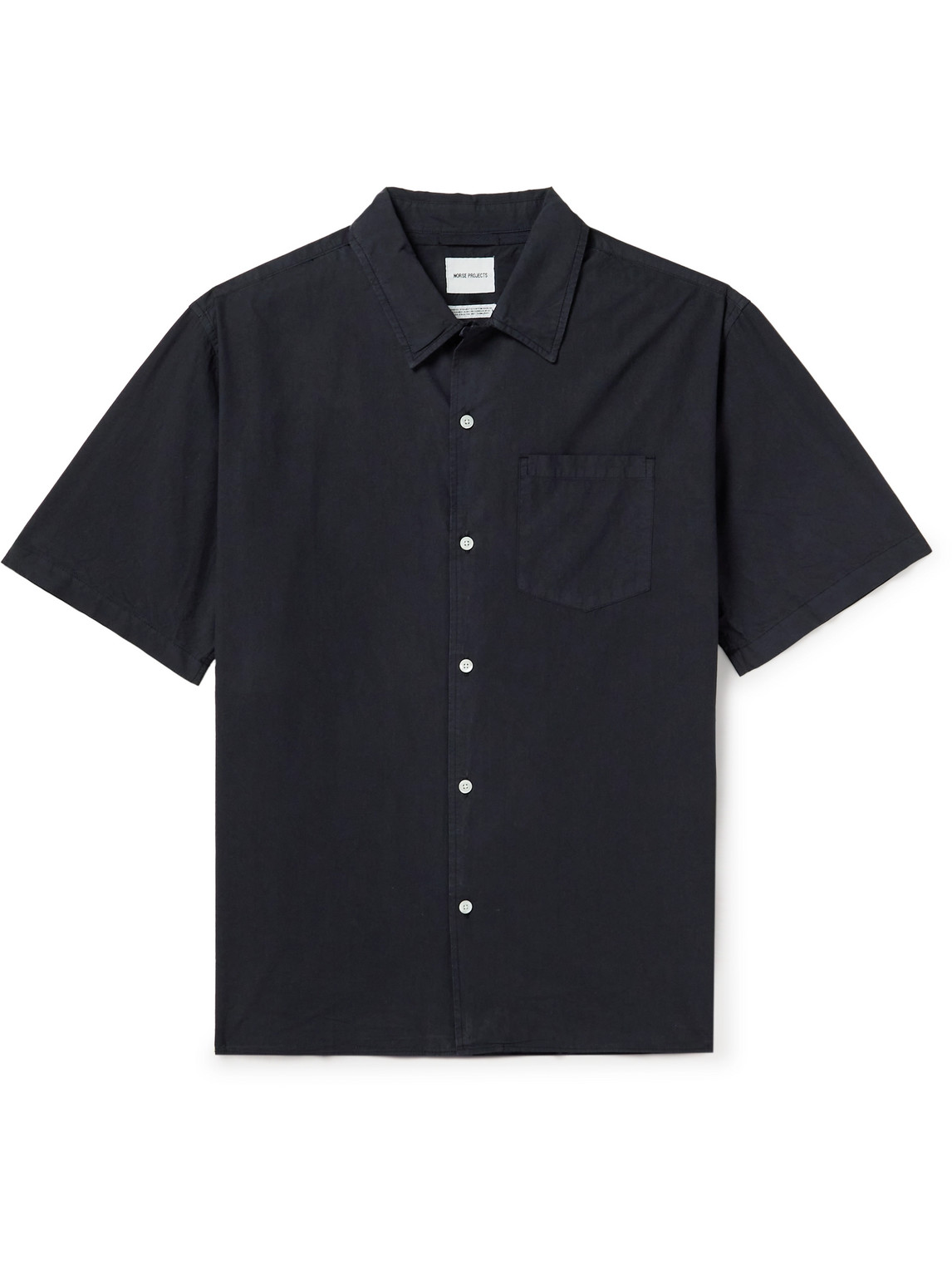 Norse Projects Carsten Convertible-collar Cotton And Tencel™ Lyocell-blend Shirt In Blue
