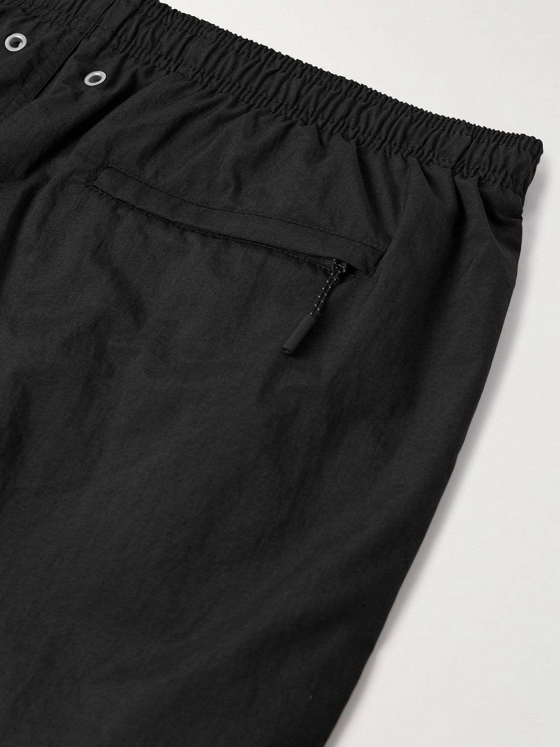 Shop Norse Projects Hauge Straight-leg Mid-length Recycled Swim Shorts In Black