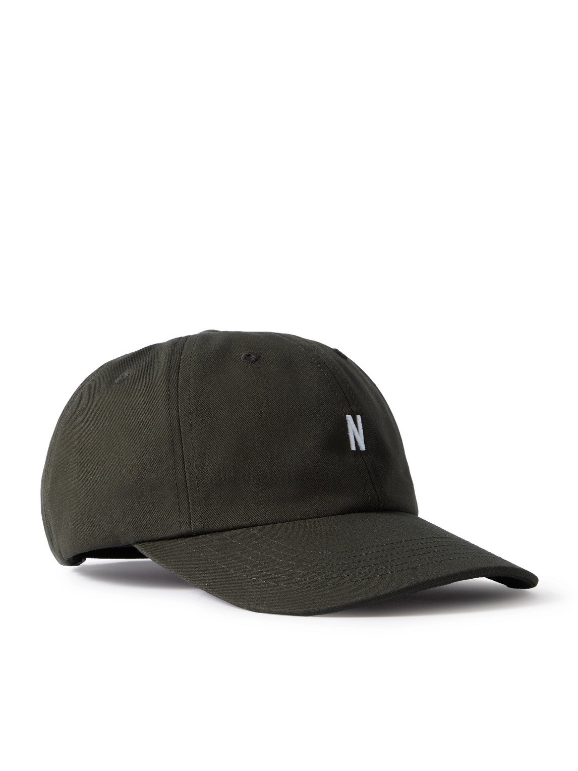 Norse Projects Logo-embroidered Cotton-twill Baseball Cap In Green
