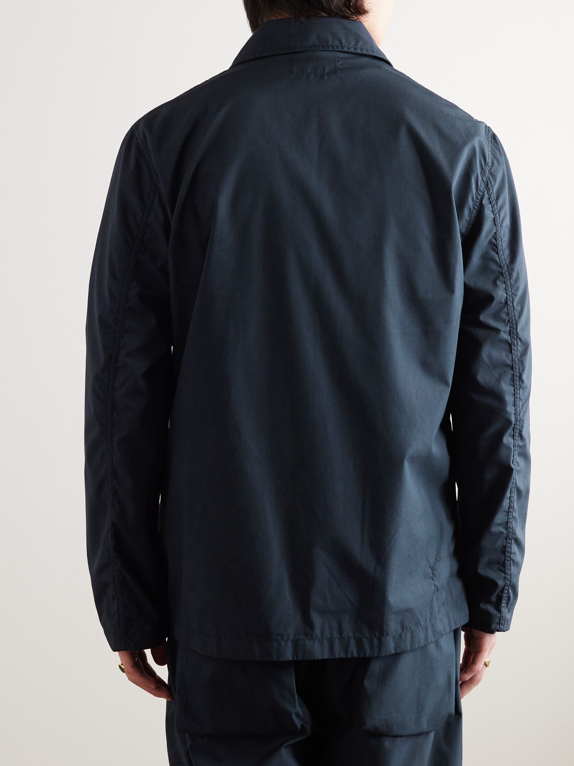 Shop Universal Works Bakers Cotton-twill Chore Jacket In Blue