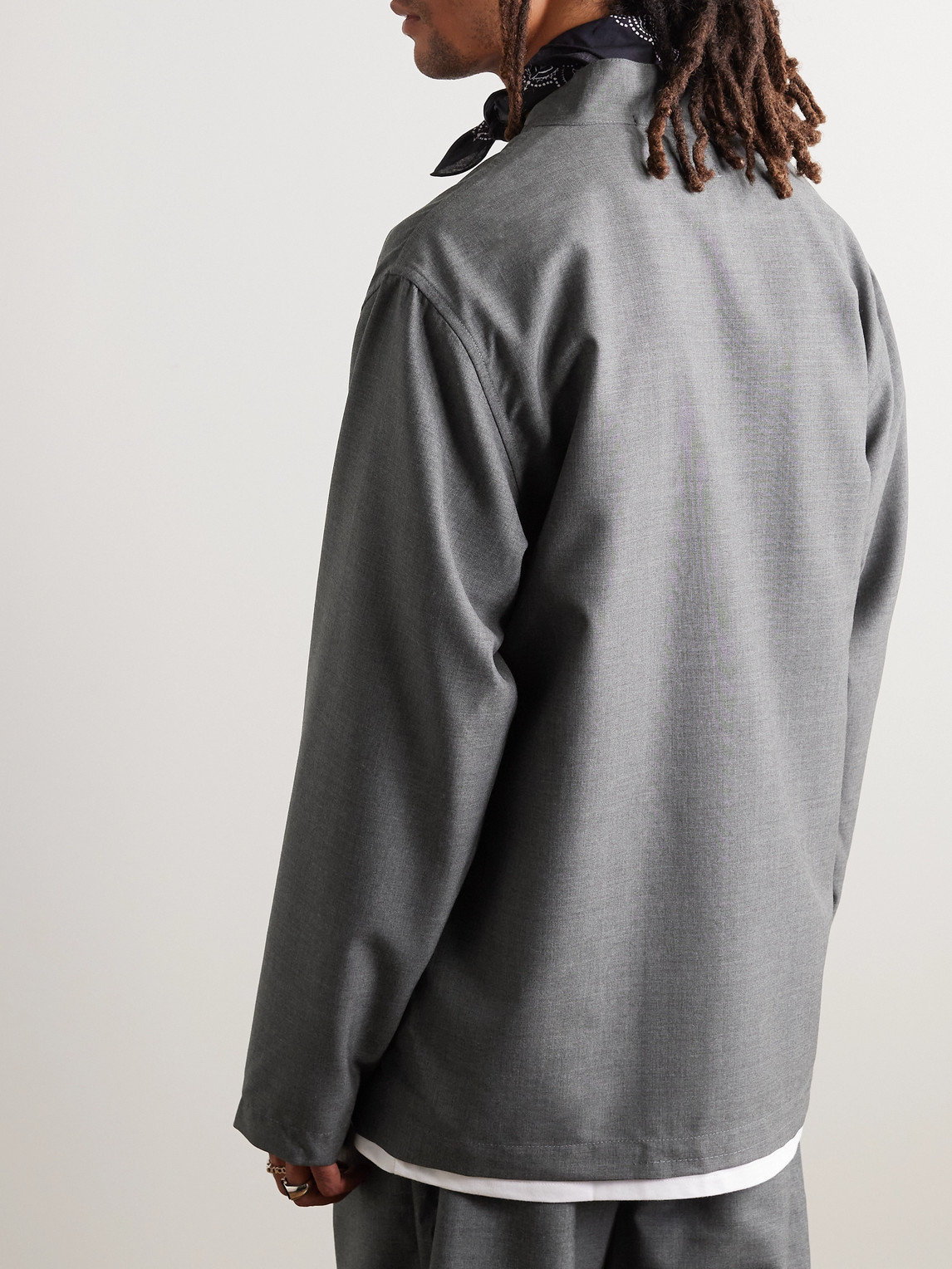 Shop Universal Works Kyoto Twill Jacket In Gray