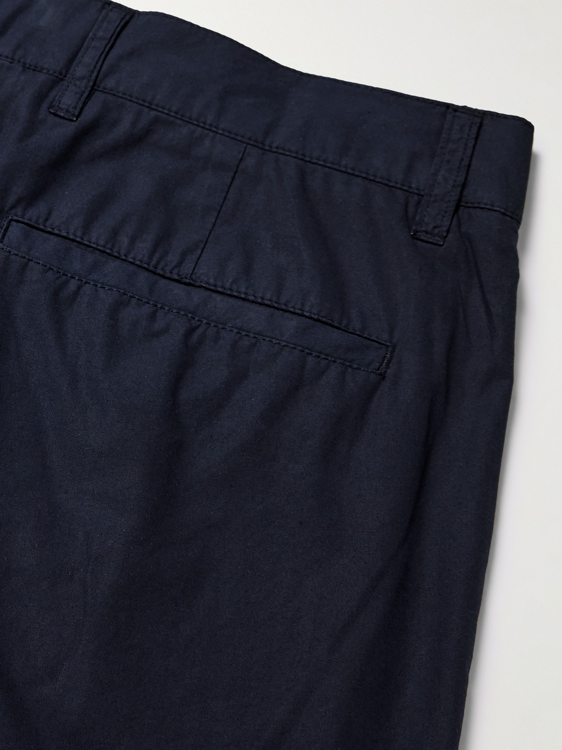Shop Norse Projects Andersen Straight-leg Cotton And Linen-blend Trousers In Blue