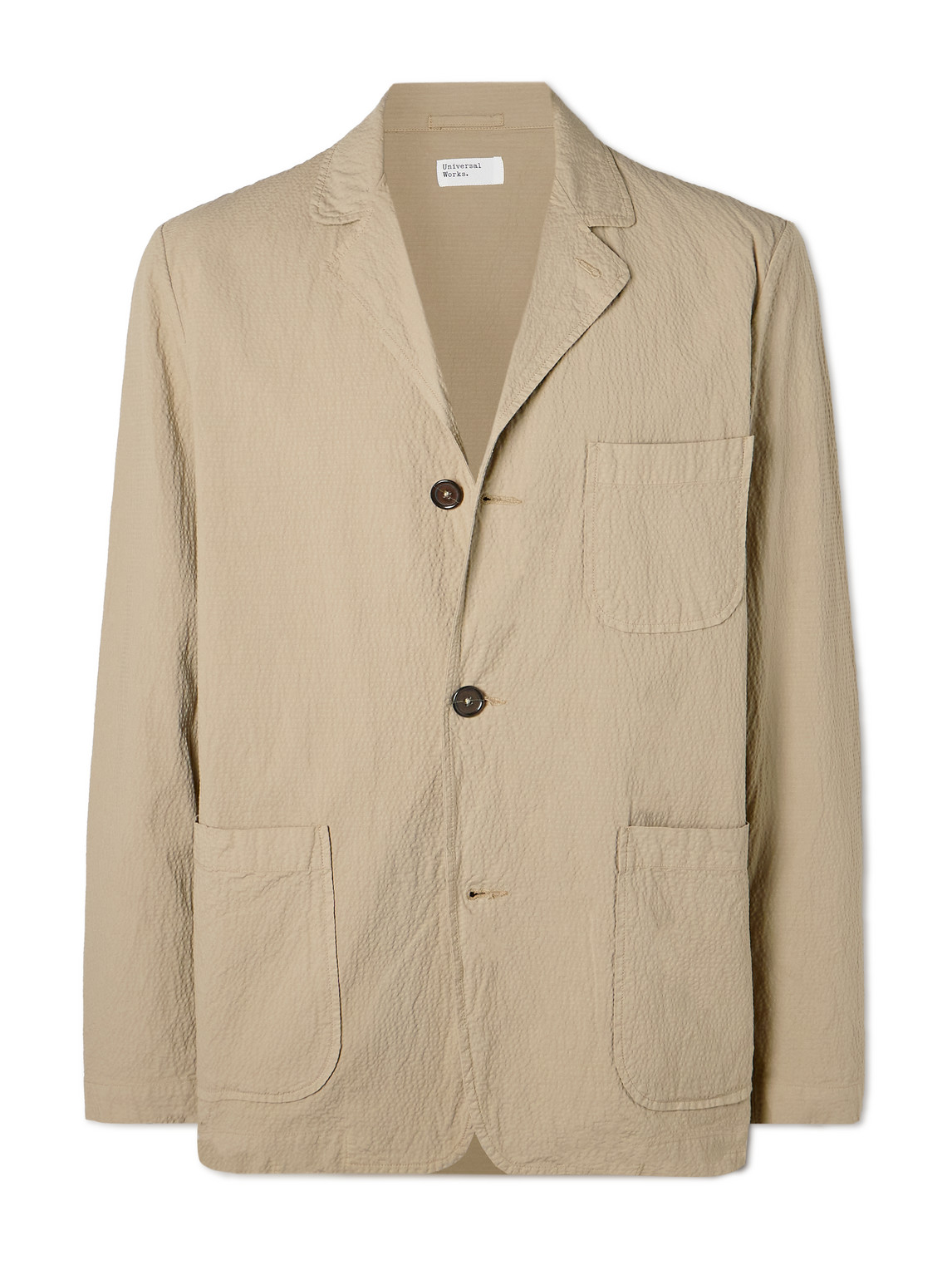 UNIVERSAL WORKS COTTON-BLEND SEERSUCKER JACKET