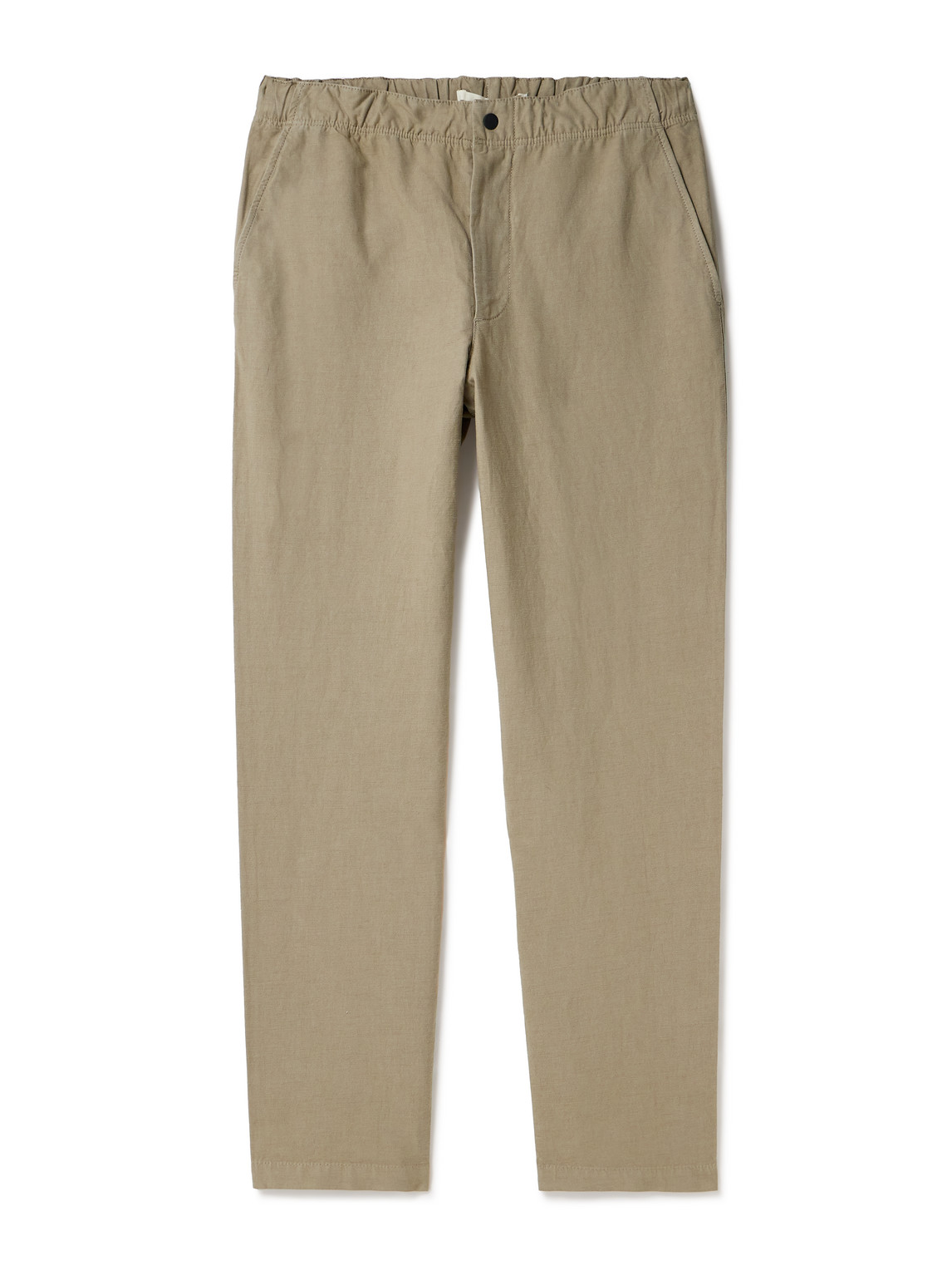 Norse Projects Ezra Straight-leg Cotton And Linen-blend Trousers In Neutrals