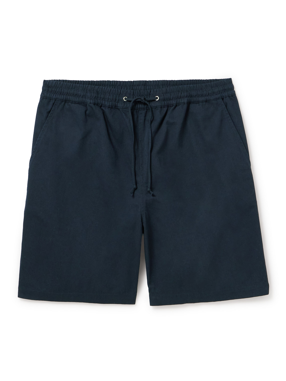 Universal Works Beach Straight-leg Cotton-twill Shorts In Blue