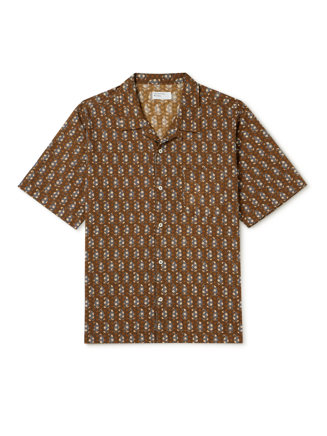 Universal Works Road Paisley-print Cotton Shirt In Brown