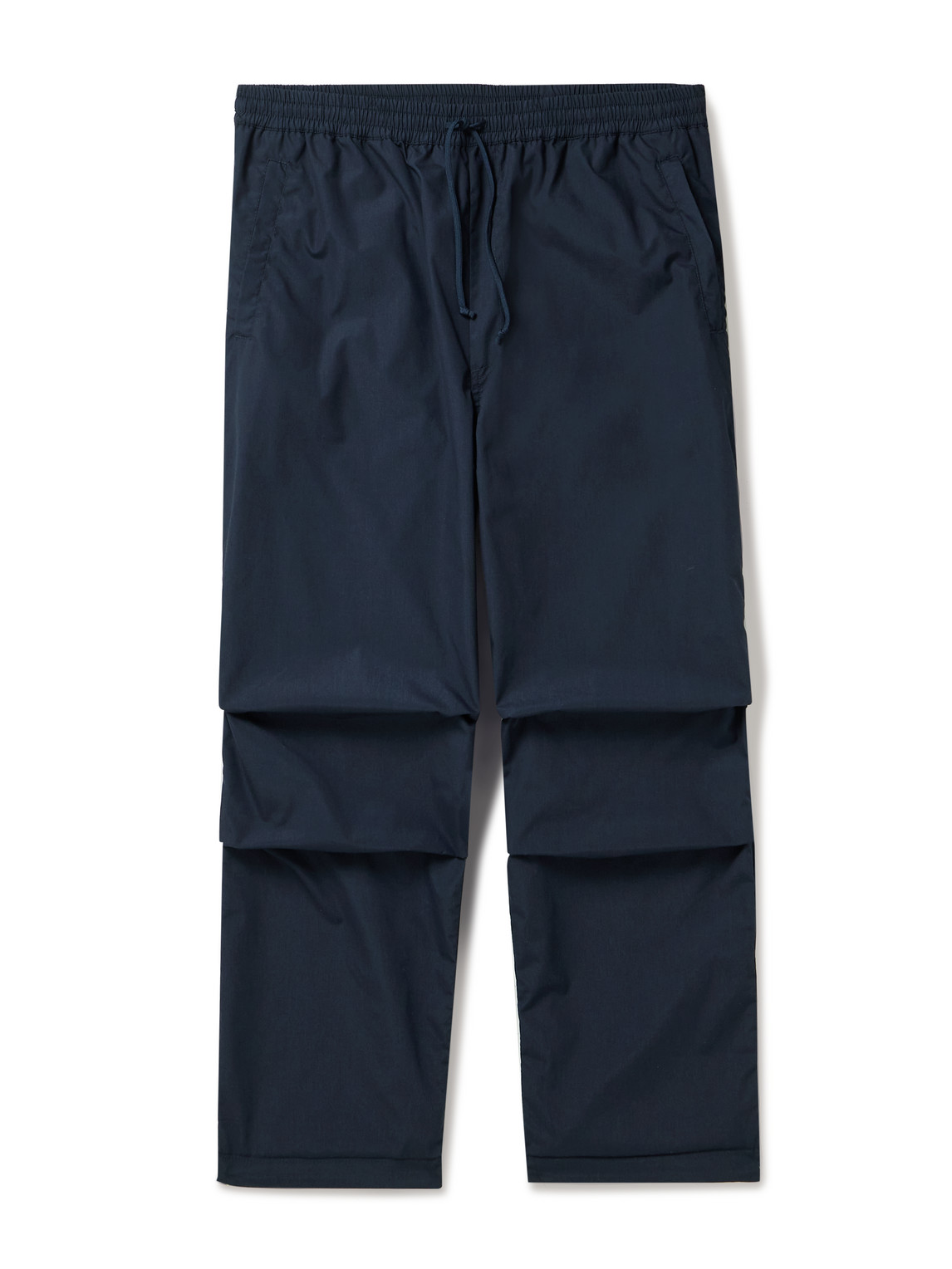 Universal Works Straight-leg Shell Drawstring Trousers In Blue