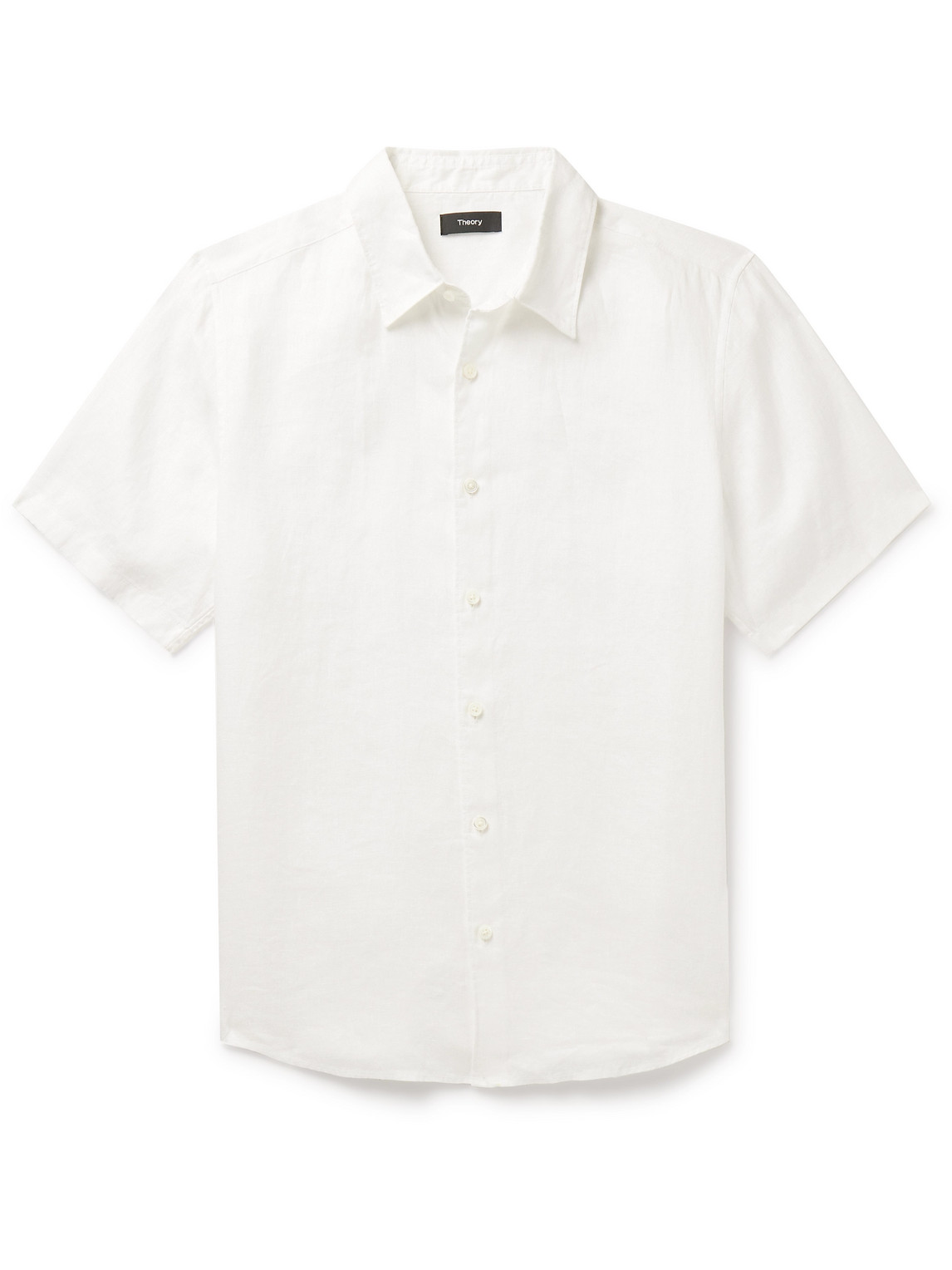 Shop Theory Irving Linen Shirt In White