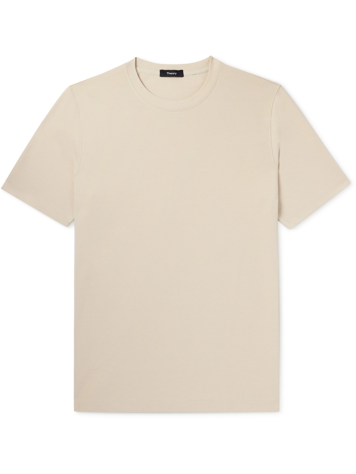 Theory Ryder Stretch-jersey T-shirt In Neutrals