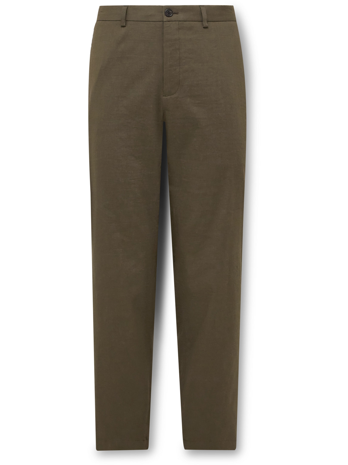 Theory Curtis Drawstring Pant In Good Linen In Green