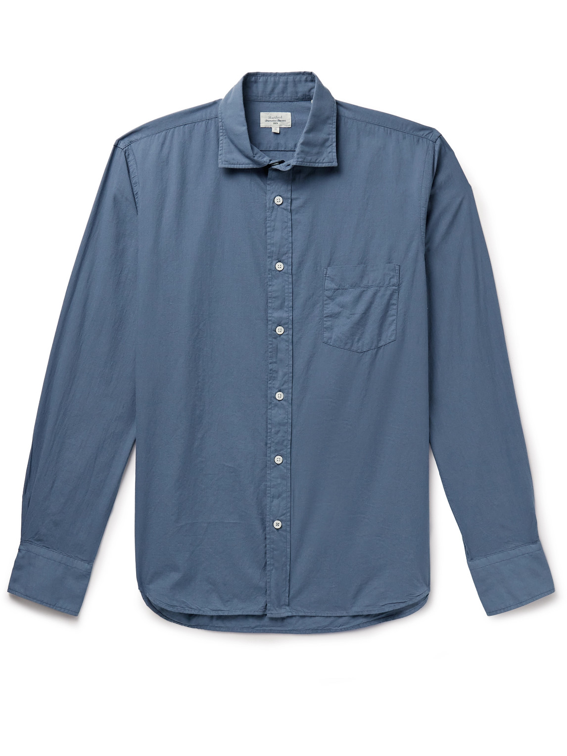 Shop Hartford Paul Pat Cotton-voile Shirt In Blue