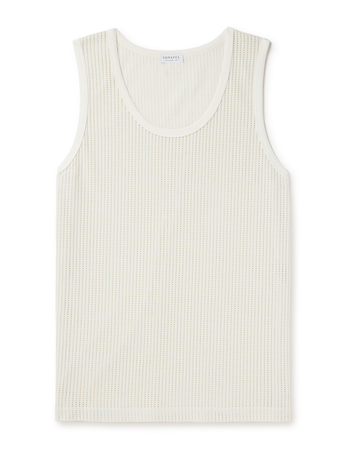 Knitted Cotton-Mesh Vest